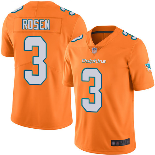 Nike Miami Dolphins 3 Josh Rosen Orange Youth Stitched NFL Limited Rush Jersey